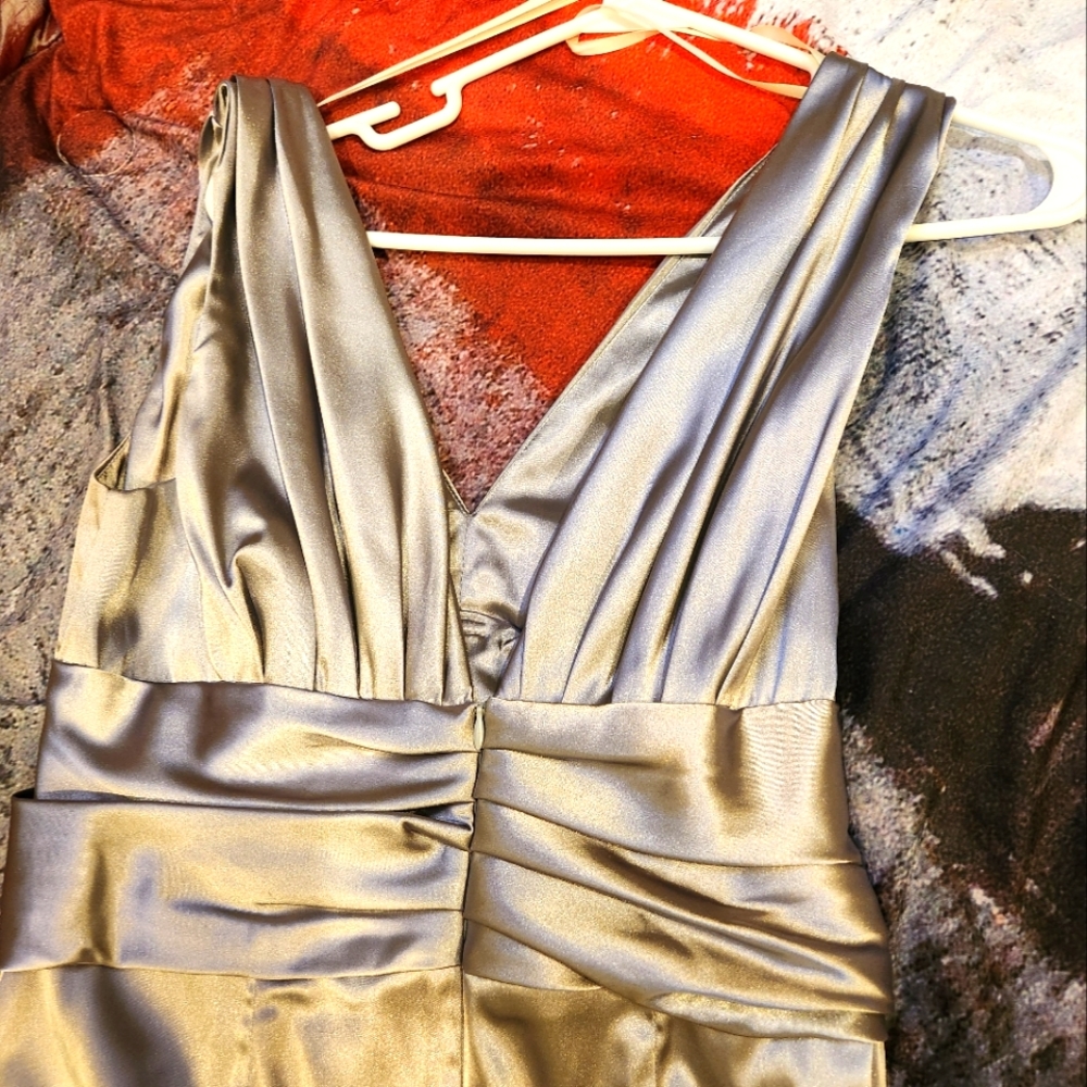 Eliza J stunning silver dress